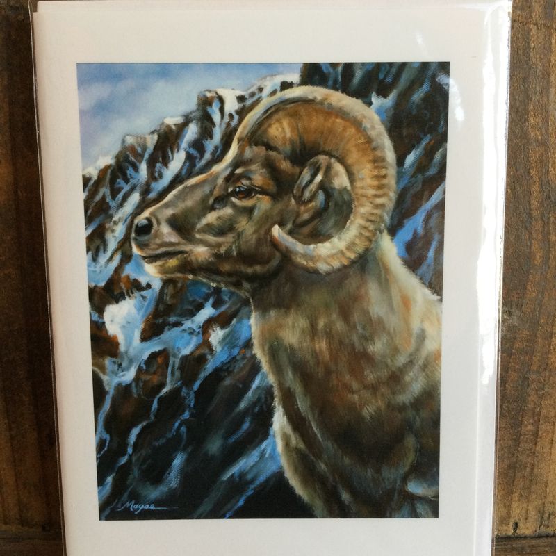 King of the Mountain Bighorn Note Card