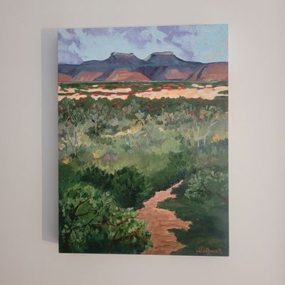 Tread Lightly oil painting, 12x16” on cradle board