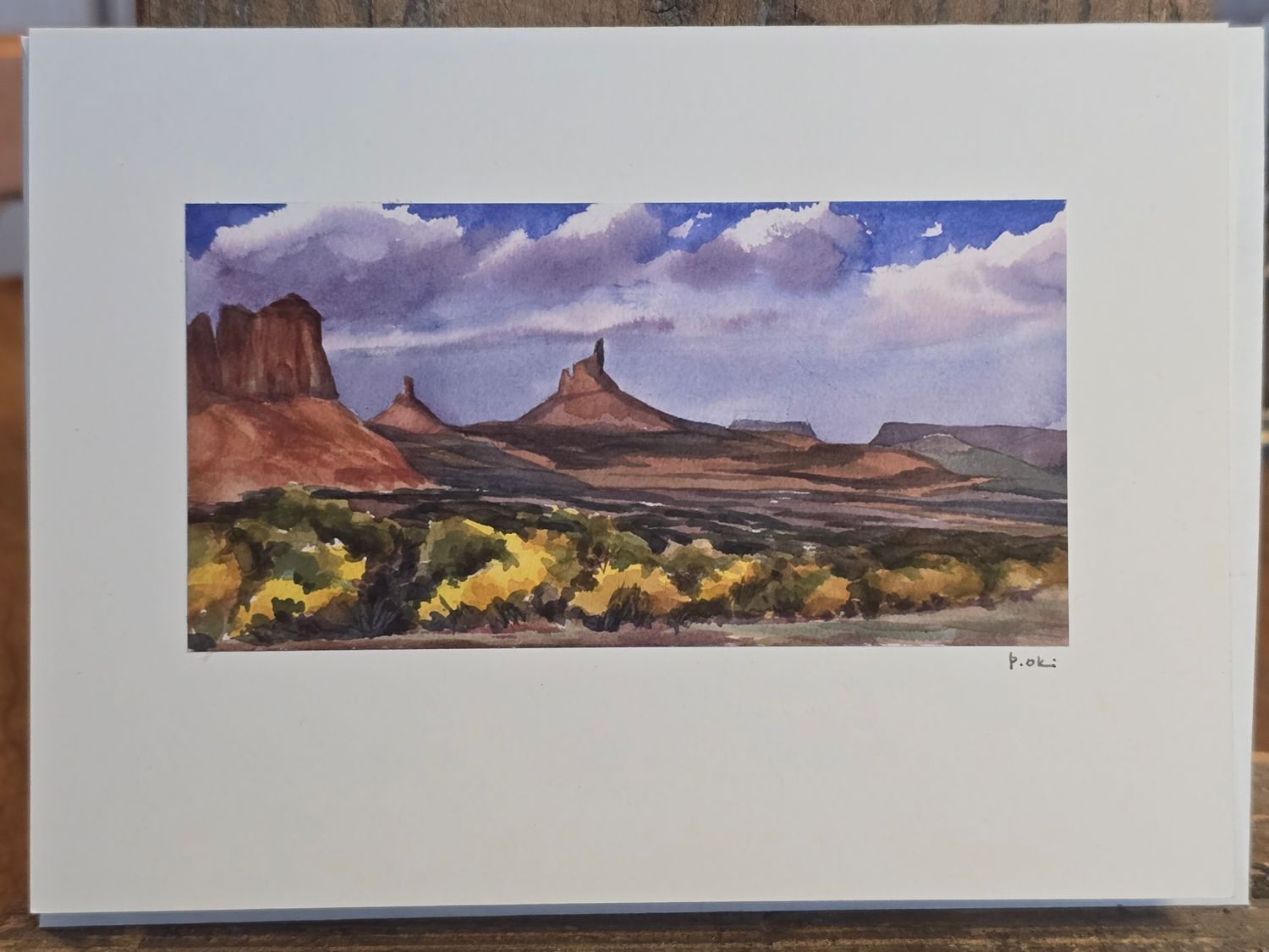 Six Shooters North &amp; South Note Card
