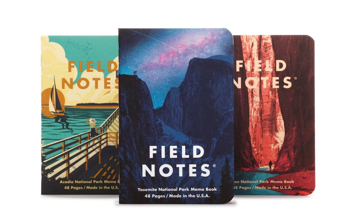 National Parks Field Notes, Color: Series A Yosemite &amp; Acadia &amp; Zion