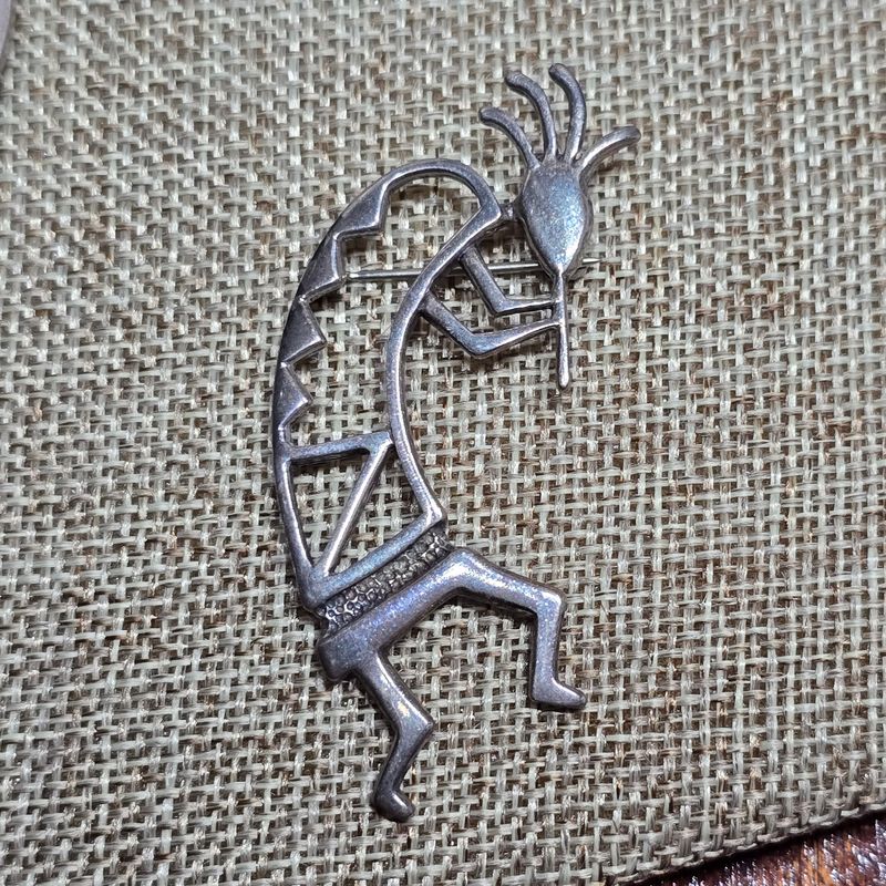 Sterling Kokopelli Pin