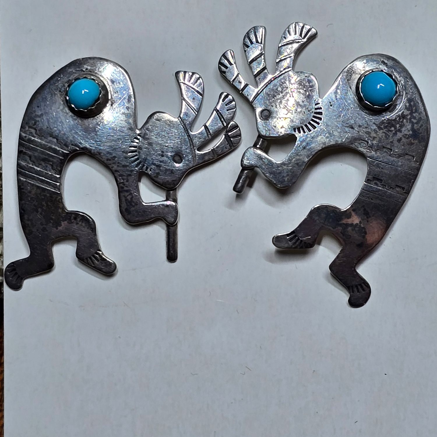 Kokopelli Turquoise Earrings