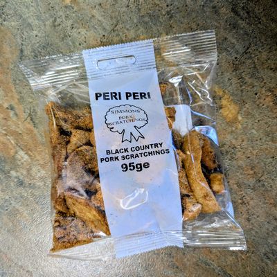 Simmons Peri Peri Pork Scratchings 95g Simmons Peri Peri Pork Scratchings 95g