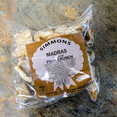 Simmons Madras Pork Crunch 60g Simmons Madras Pork Crunch 60g