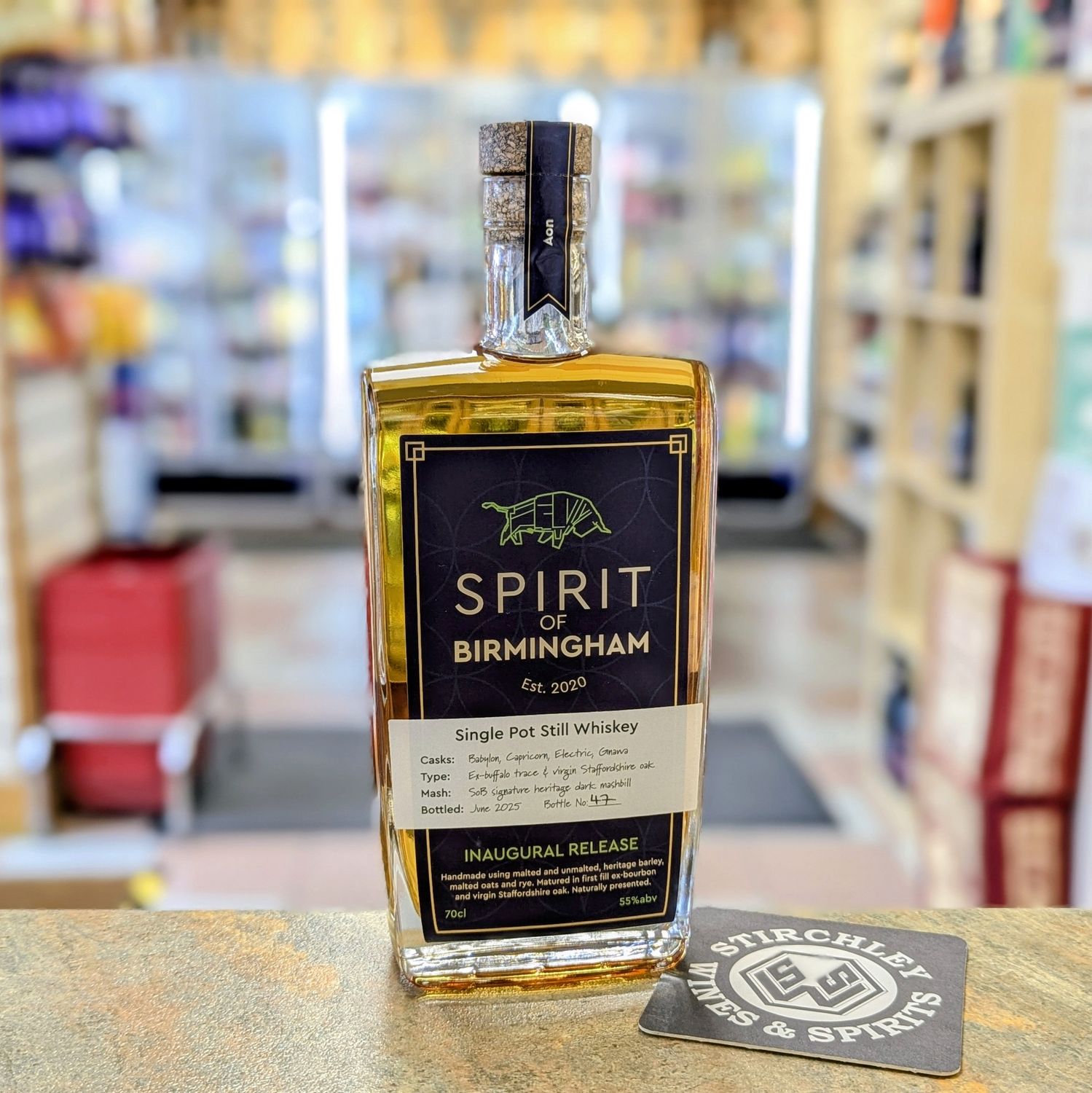 Spirit of Birmingham Inaugural Whiskey Cask Strength - Aon 70cl Spirit of Birmingham Inaugural Whiskey Cask Strength - Aon 70cl