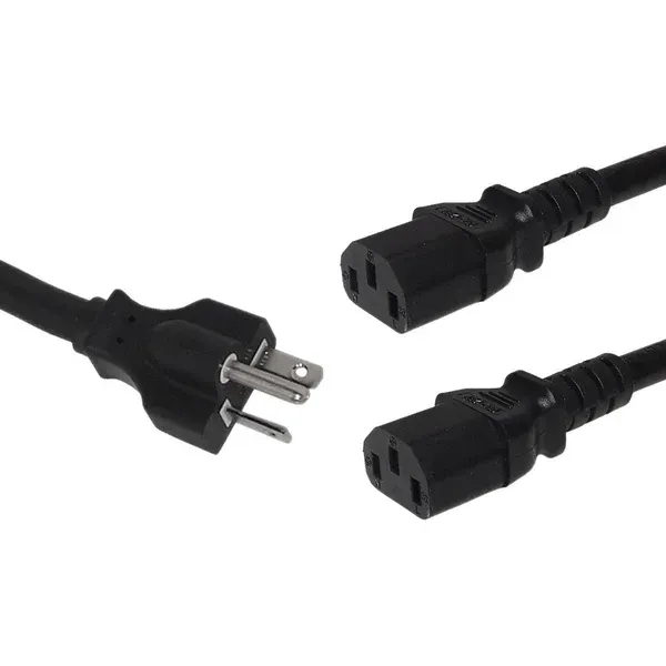3ft NEMA 6-20P to 2x IEC C13 Power Splitter Cable 3ft NEMA 6-20P to 2x IEC C13 Power Splitter Cable