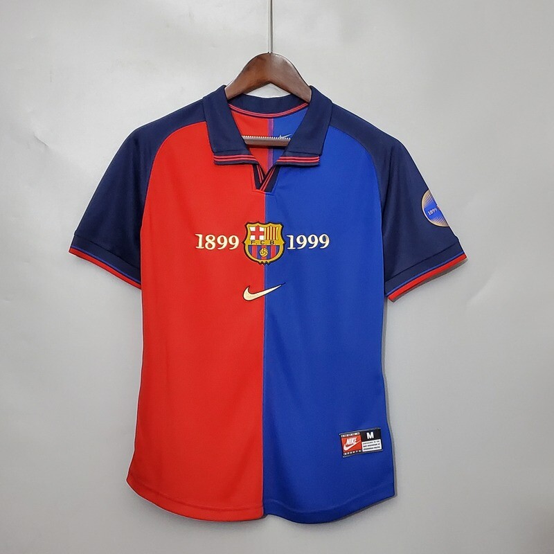 Barcelona FC 100th Anniversary Home Men&#39;s Jersey- Retro