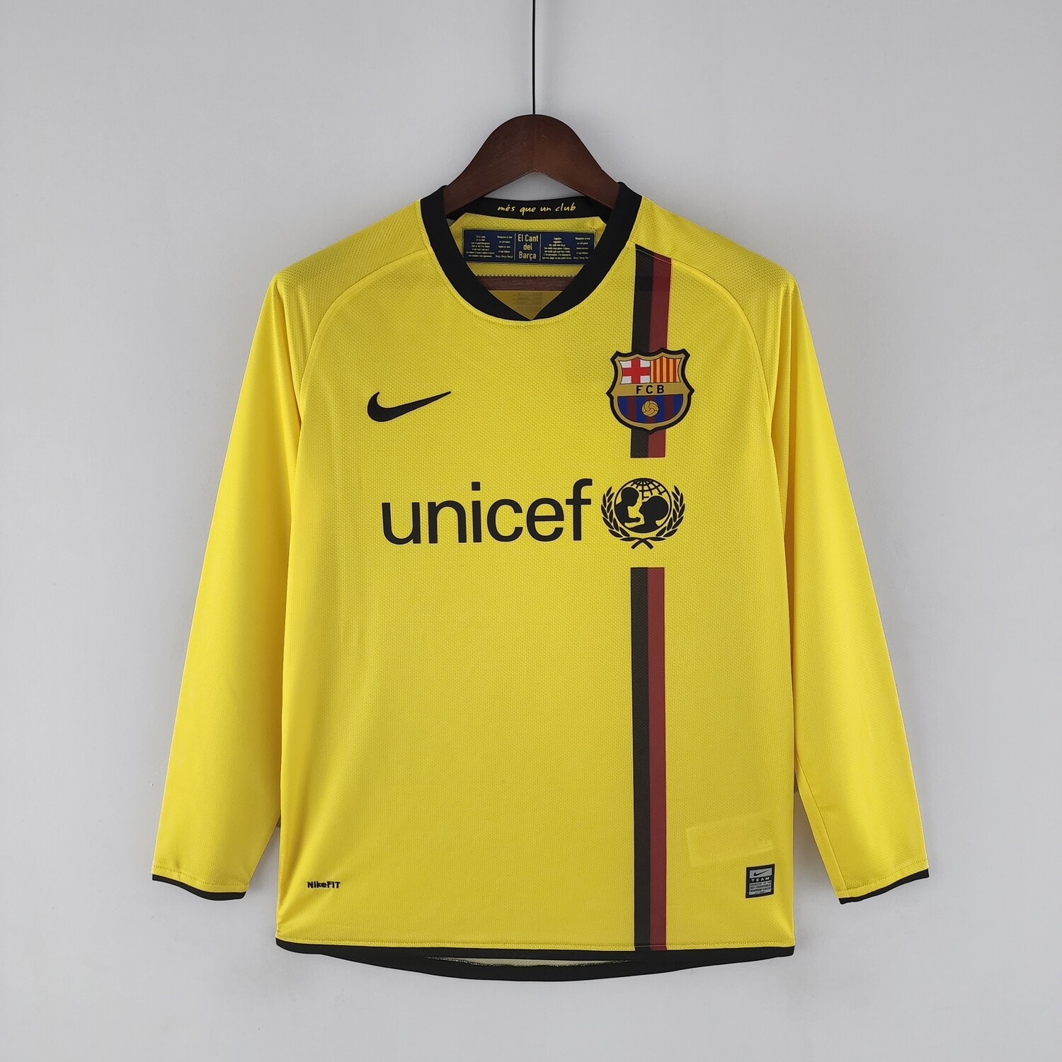 Barcelona FC 2008/09 Away Men&#39;s Long Sleeve Jersey- Retro