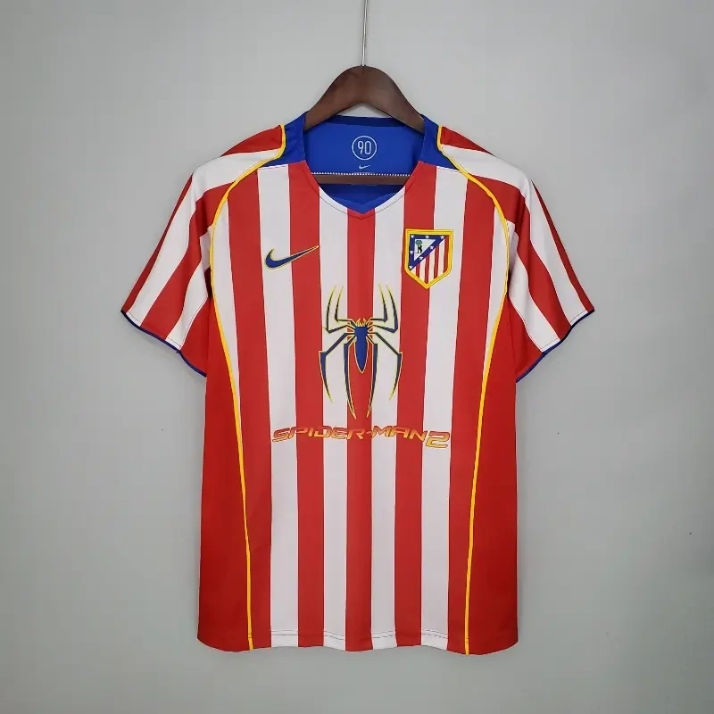 Atletico Madrid 2004/05 Men&#39;s Home Jersey- Retro