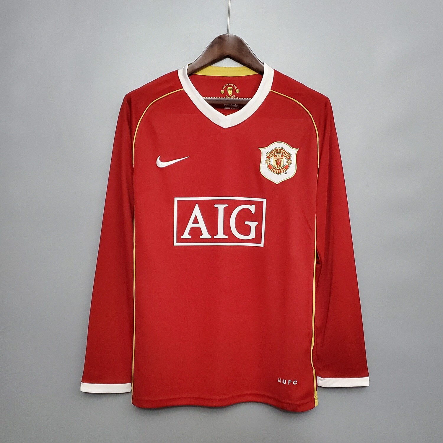 Manchester United 2005/06 Home Men&#39;s Long Sleeve Jersey- Retro