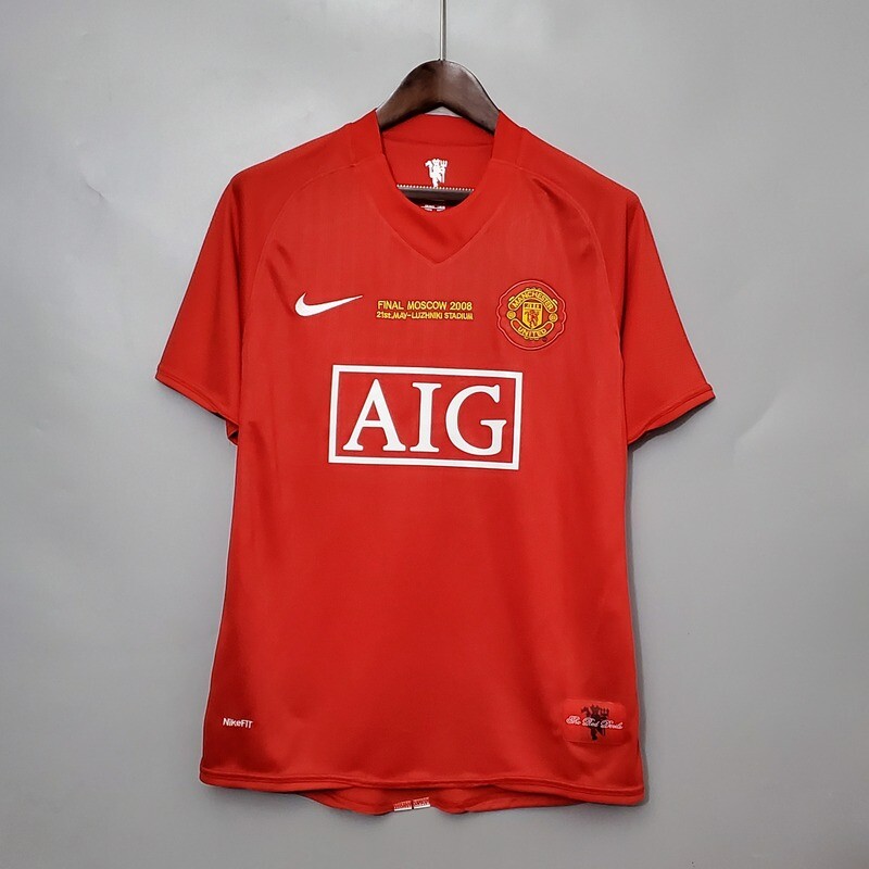 Manchester United 2007/08 Home UCL Final Men&#39;s Jersey- Retro