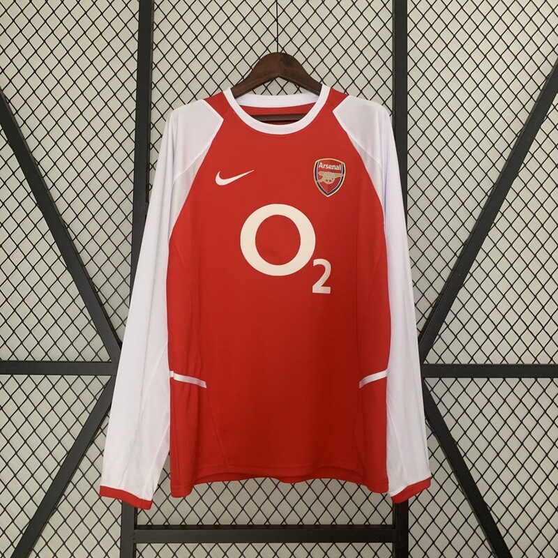 Arsenal 2002/03 Home Men&#39;s Long Sleeve Jersey- Retro