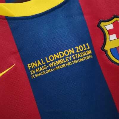 Barcelona FC 2010/11 Home UCL Final Men&#39;s Jersey- Retro
