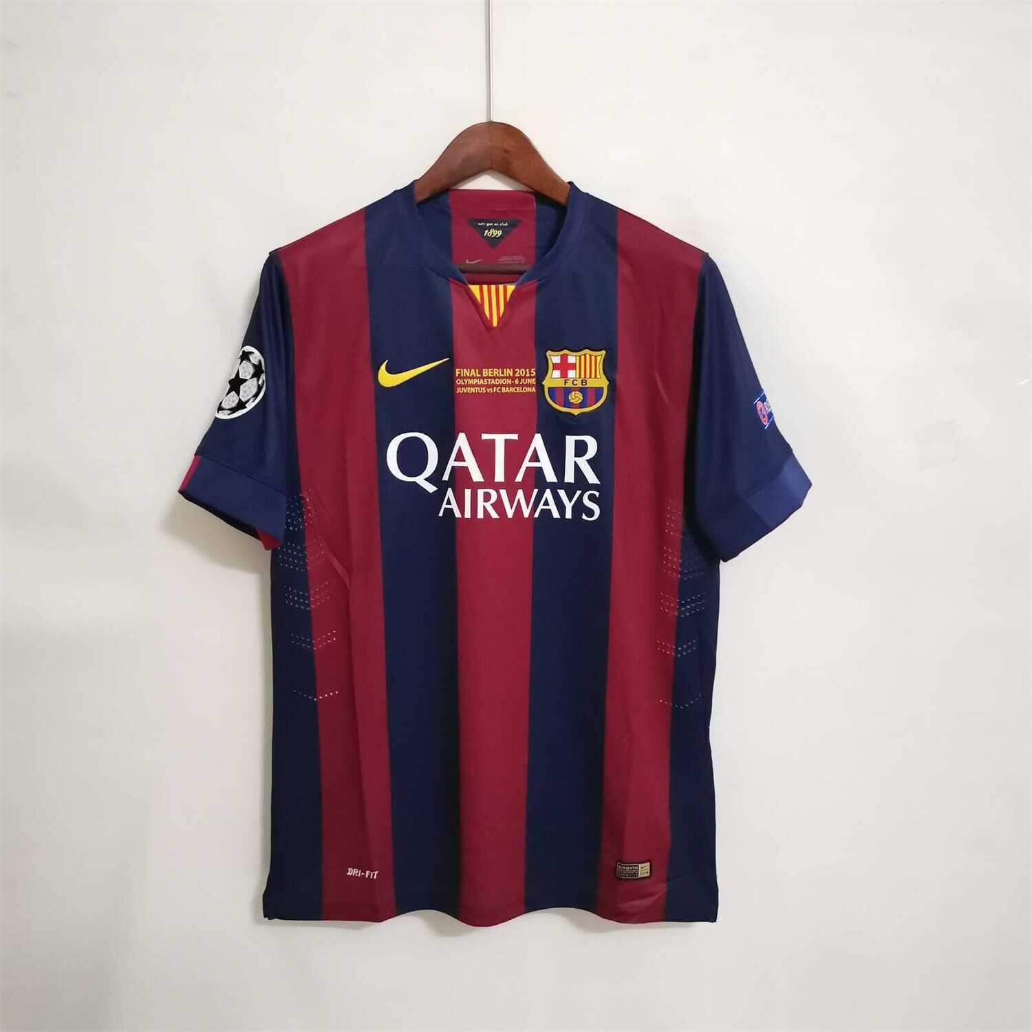 Barcelona FC 2014/15 Home UCL Final Men&#39;s Jersey- Retro
