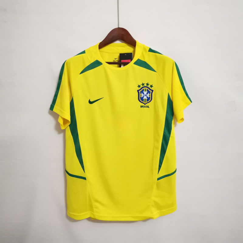 Brazil 2002 Home Men&#39;s Jersey- Retro