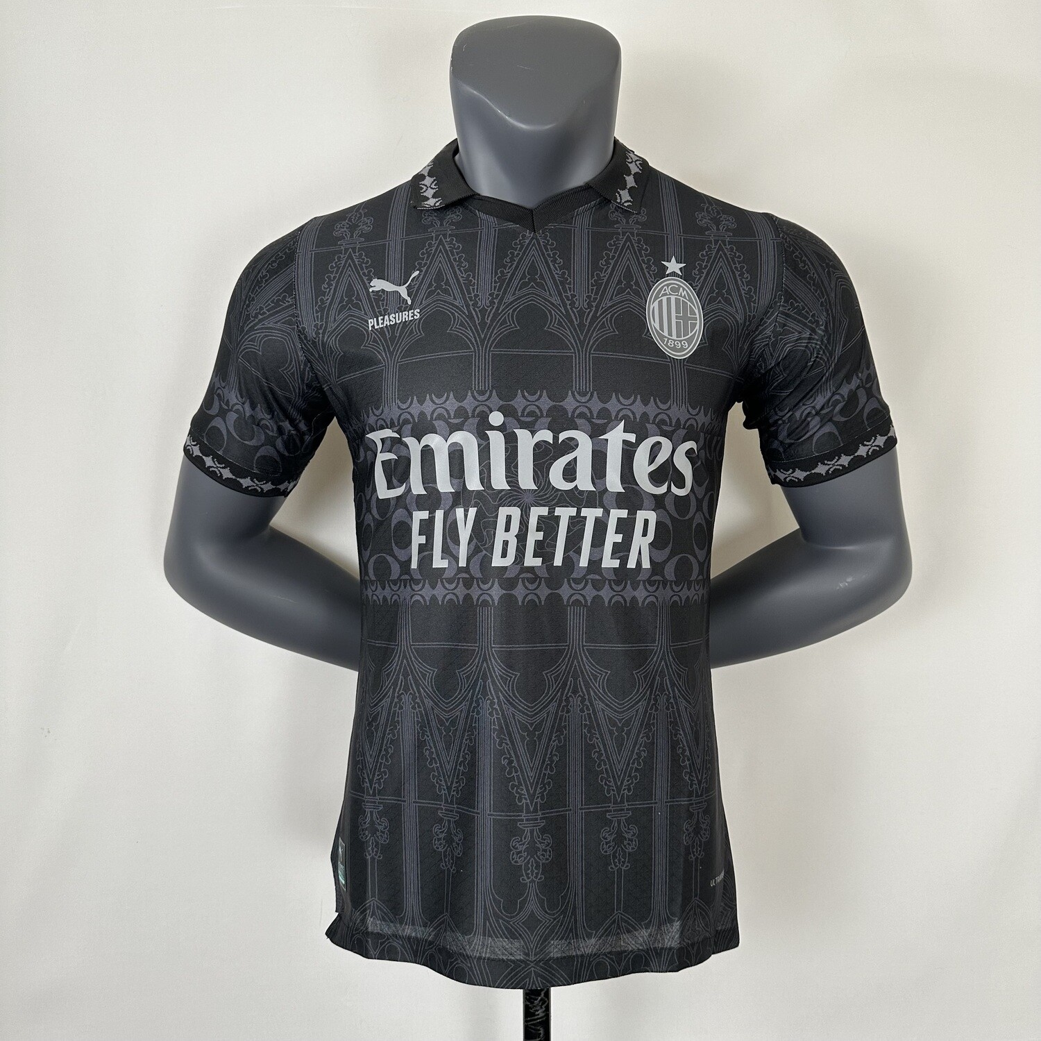 AC Milan 2023/24 Pleasures Dark Men&#39;s Jersey- Player Issue