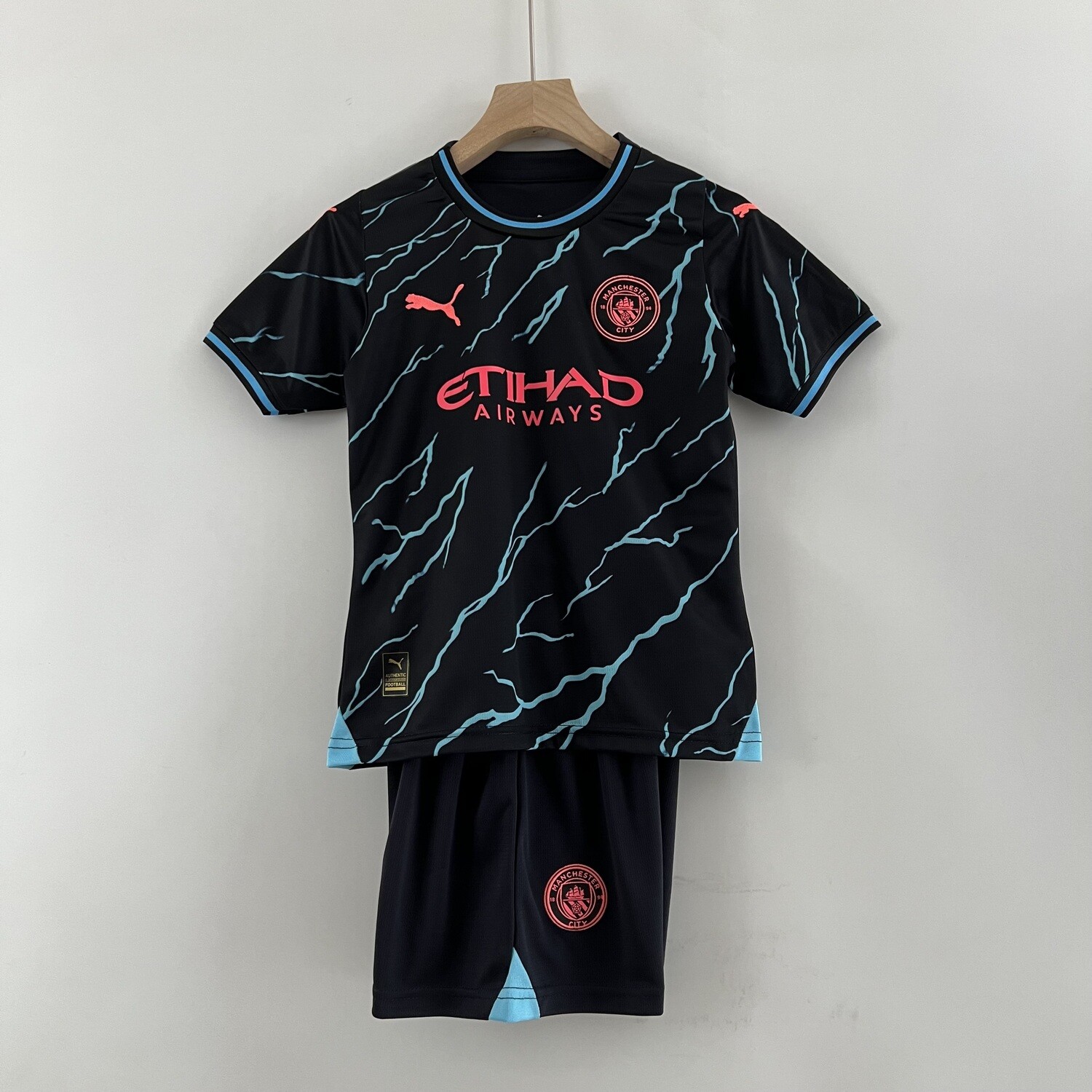 Manchester City 2023/24 Third Kid&#39;s Jersey &amp; Shorts