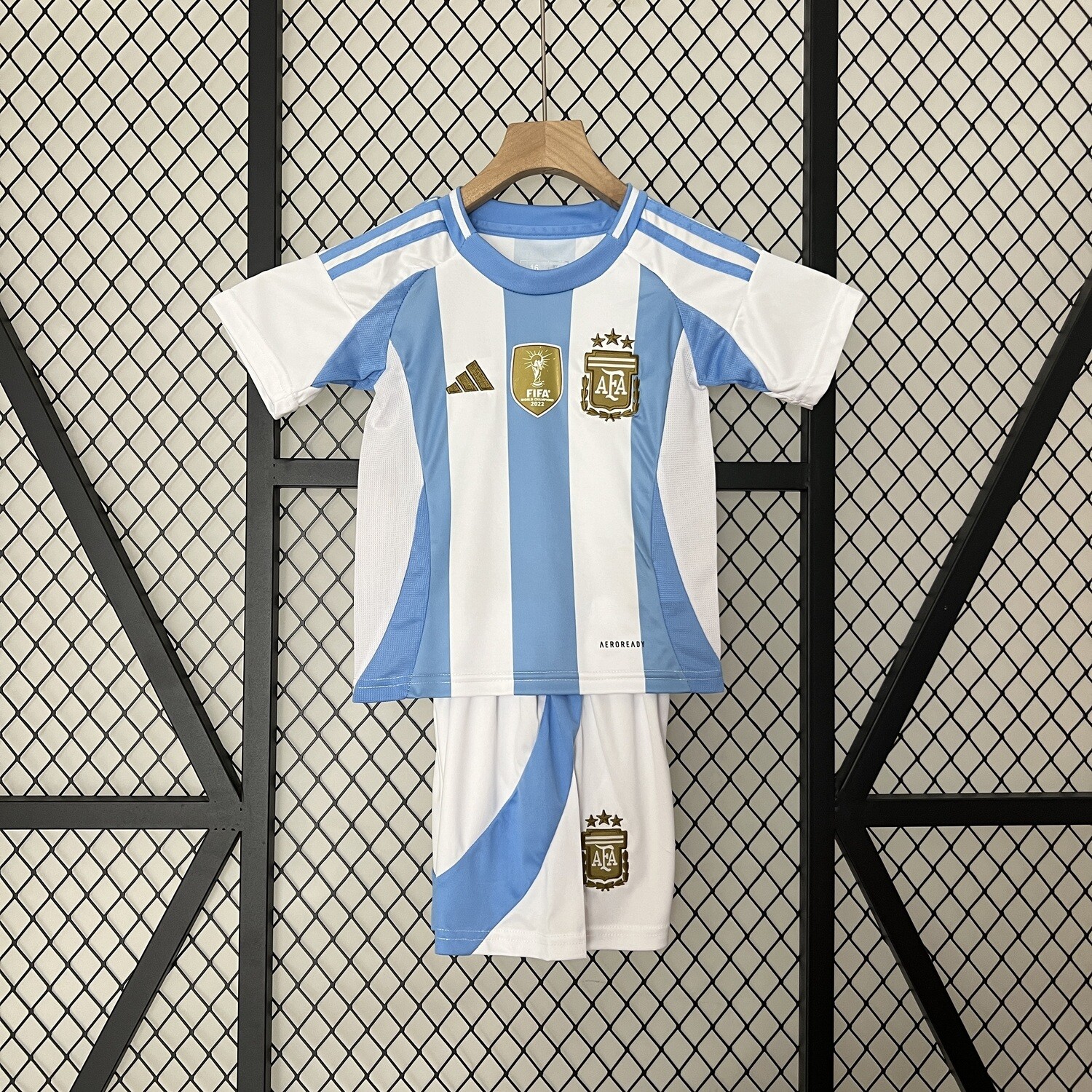Argentina 2024 Home Kid&#39;s Jersey &amp; Shorts
