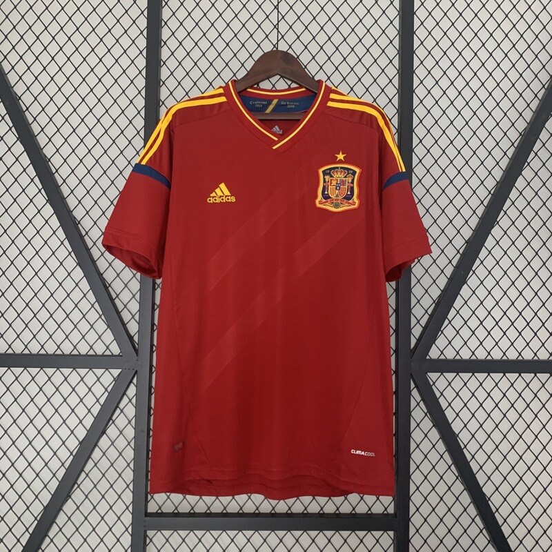 Spain 2012 Home Men&#39;s Jersey- Retro