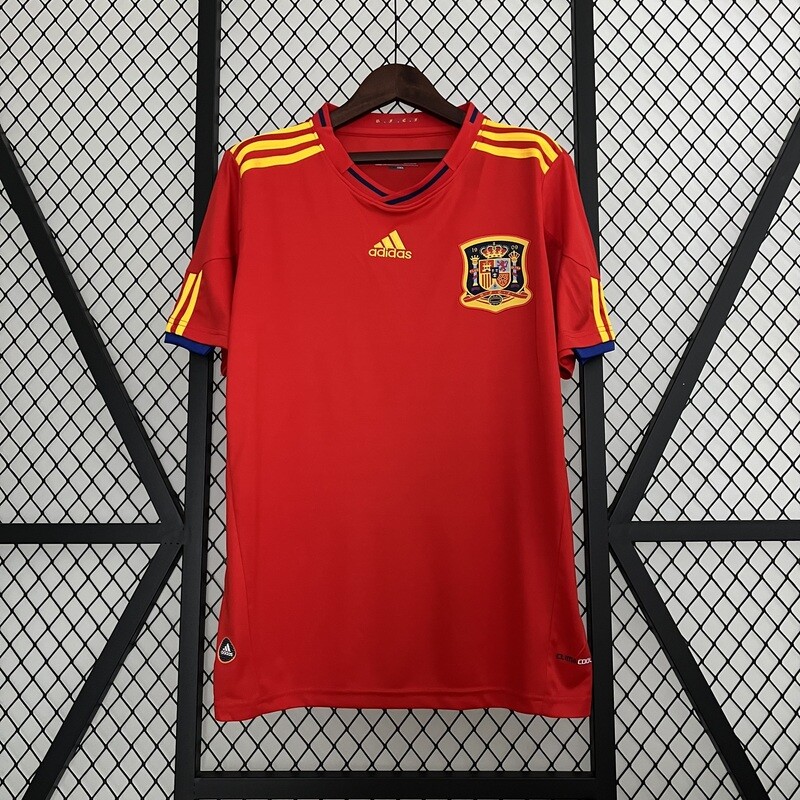 Spain 2010 Home Men&#39;s Jersey- Retro