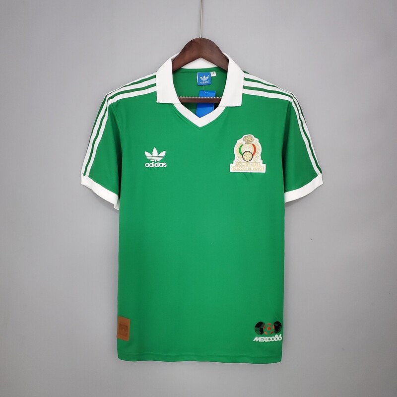 Mexico 1986 Home Men&#39;s Jersey- Retro