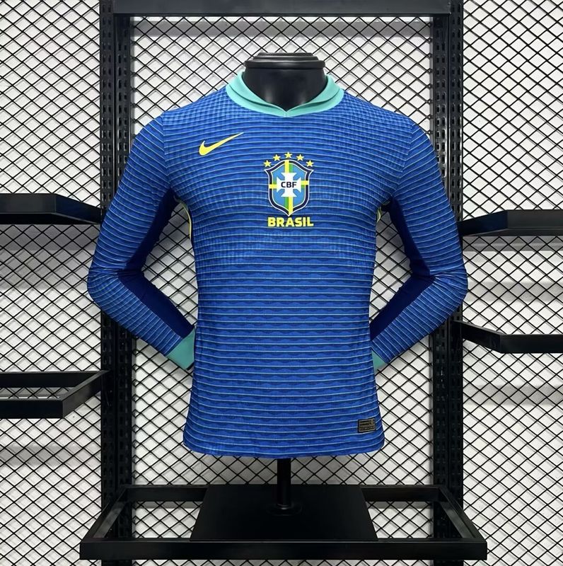 Brazil 2024 Away Long Sleeve Men&#39;s Jersey- Player Issue