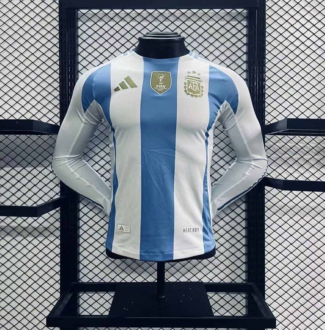 Argentina 2024 Home Long Sleeve Men&#39;s Jersey- Player Issue