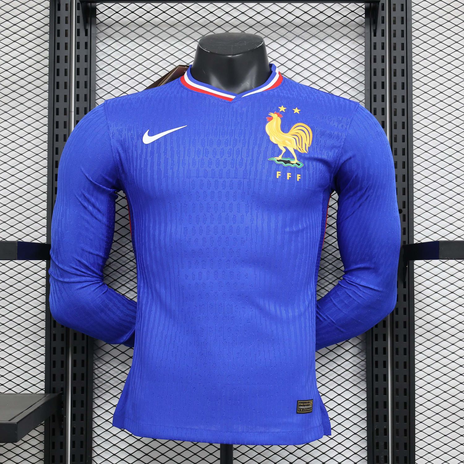 France 2024 Home Long Sleeve Men&#39;s Jersey- Player Issue