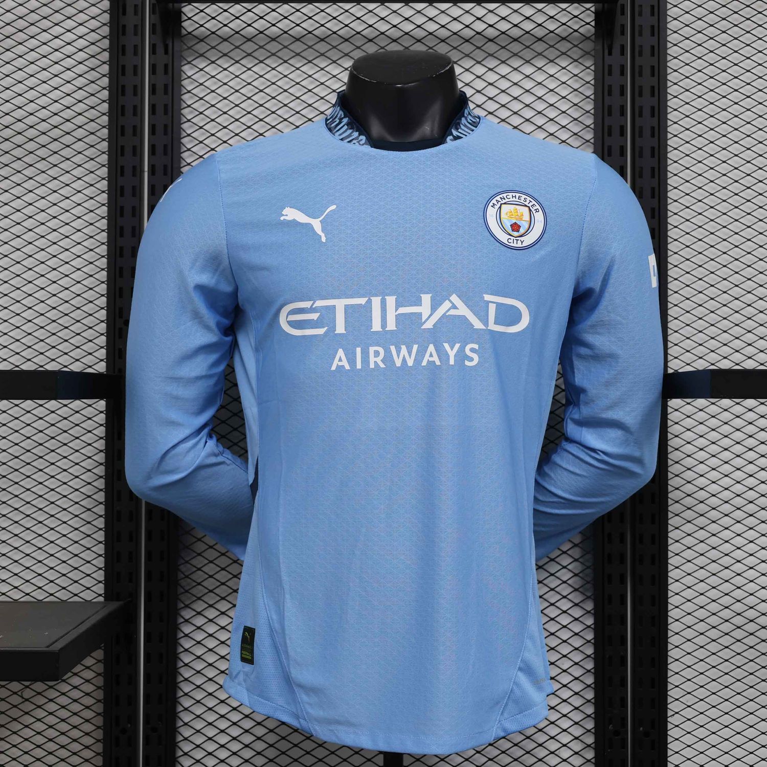 Manchester City 24/25 Home Long Sleeve Men&#39;s Jersey- Player Issue