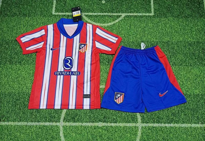 Atletico Madrid 24/25 Home Kid&#39;s Jersey &amp; Shorts