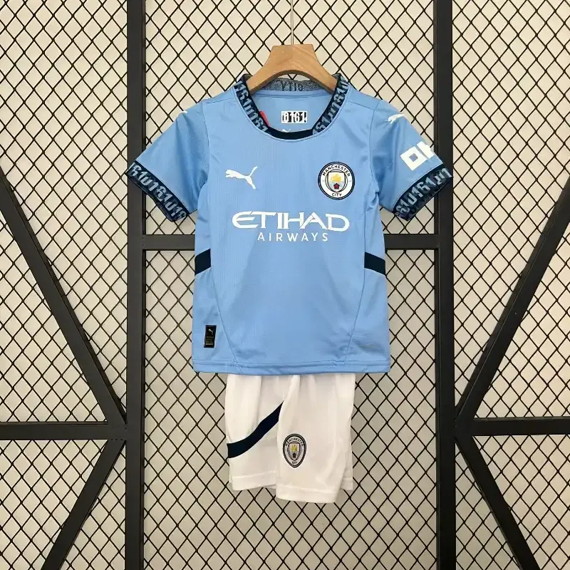 Manchester City 24/25 Home Kid&#39;s Jersey &amp; Shorts