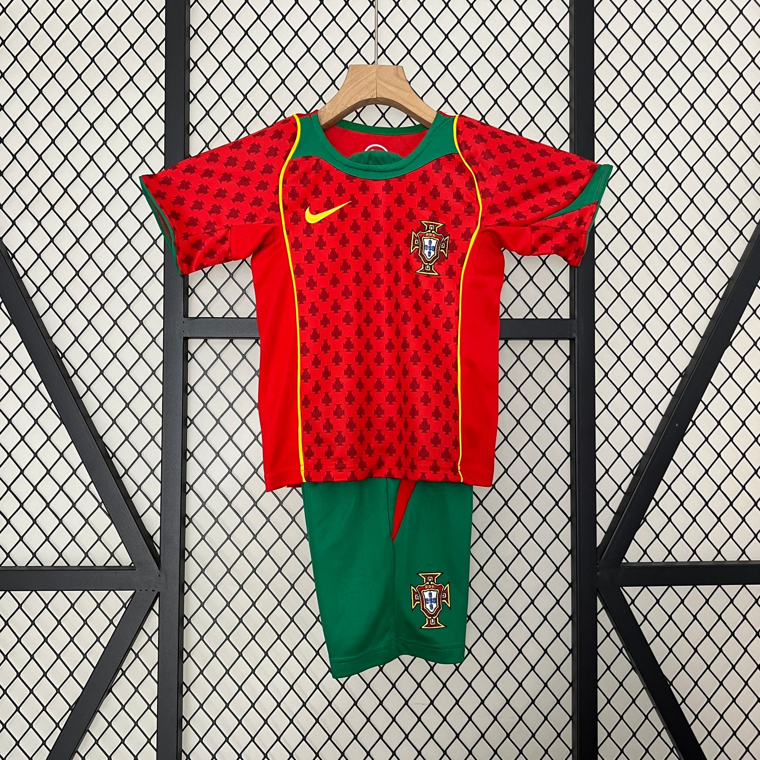 Portugal 2004 Home Kid&#39;s Jersey &amp; Shorts - Retro