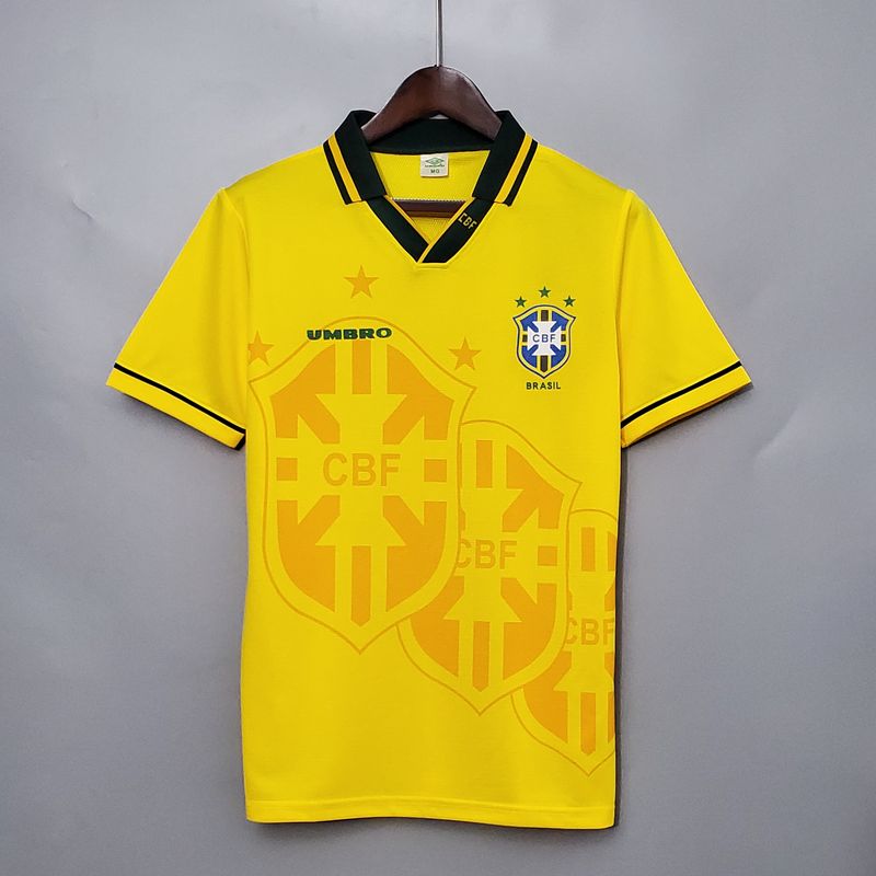 Brazil 1994 Home Men&#39;s Jersey- Retro