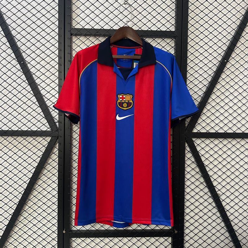 Barcelona FC 2001/02 Home Men&#39;s Jersey- Retro