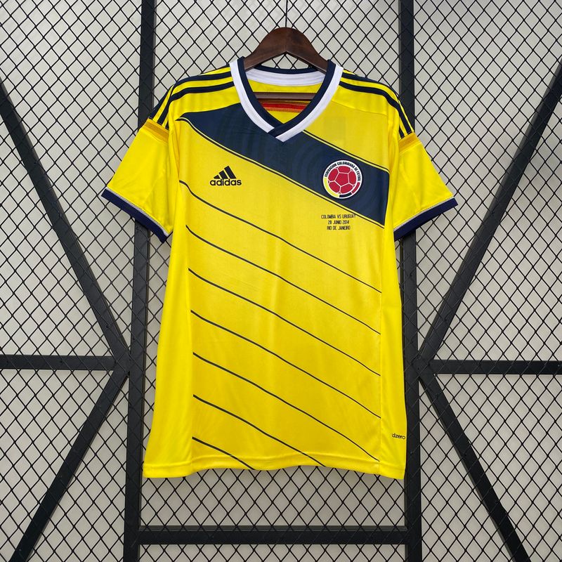 Colombia 2014 Home Men&#39;s Jersey- Retro