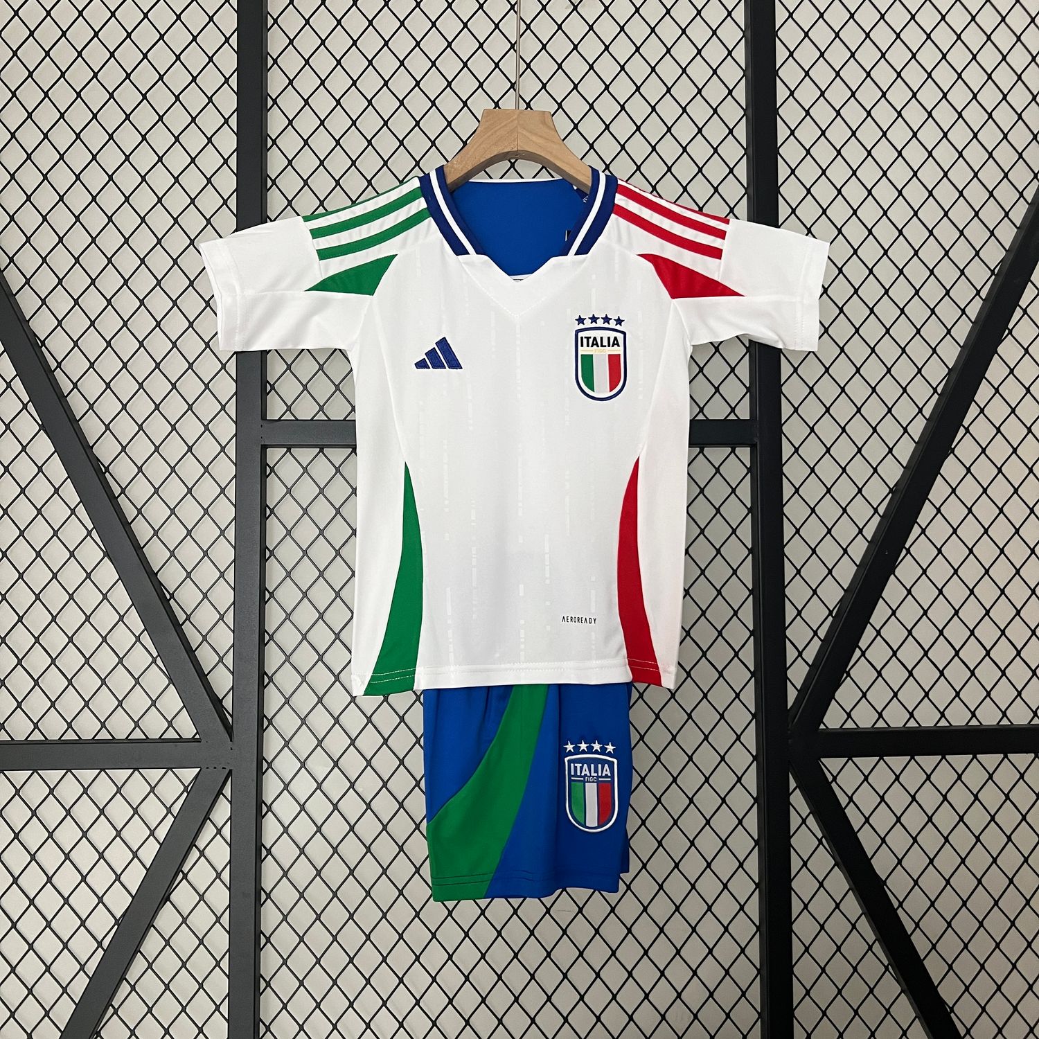 Italy 2024 Away Kid&#39;s Jersey &amp; Shorts