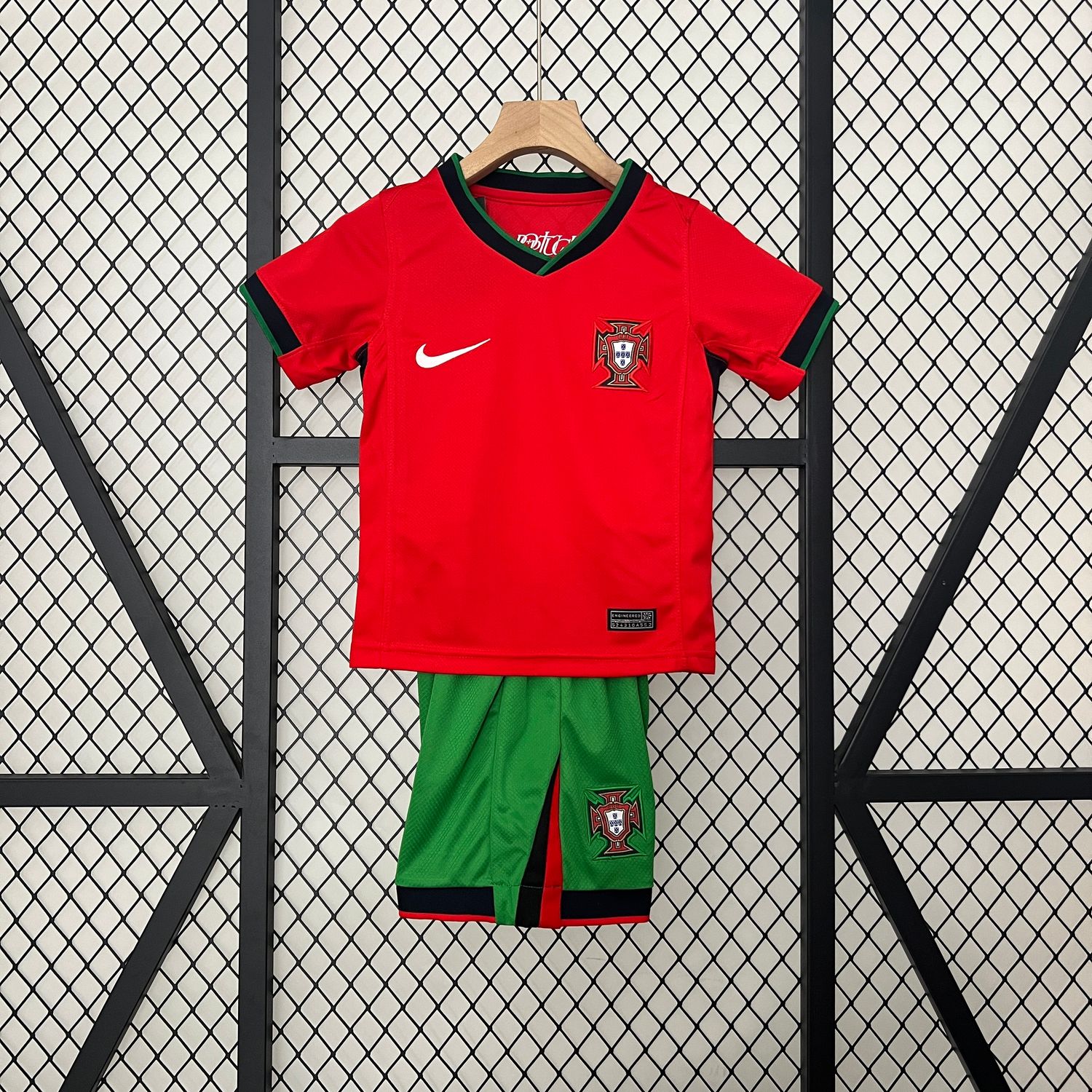 Portugal 2024 Home Kid&#39;s Jersey &amp; Shorts