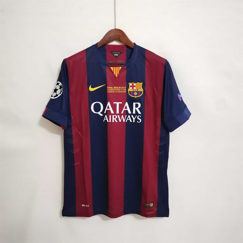 Barcelona FC 2014/15 Home UCL Final Men&#39;s Jersey- Retro