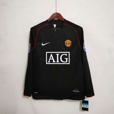 Manchester United 2007/08 Away Men&#39;s Long Sleeve Jersey- Retro