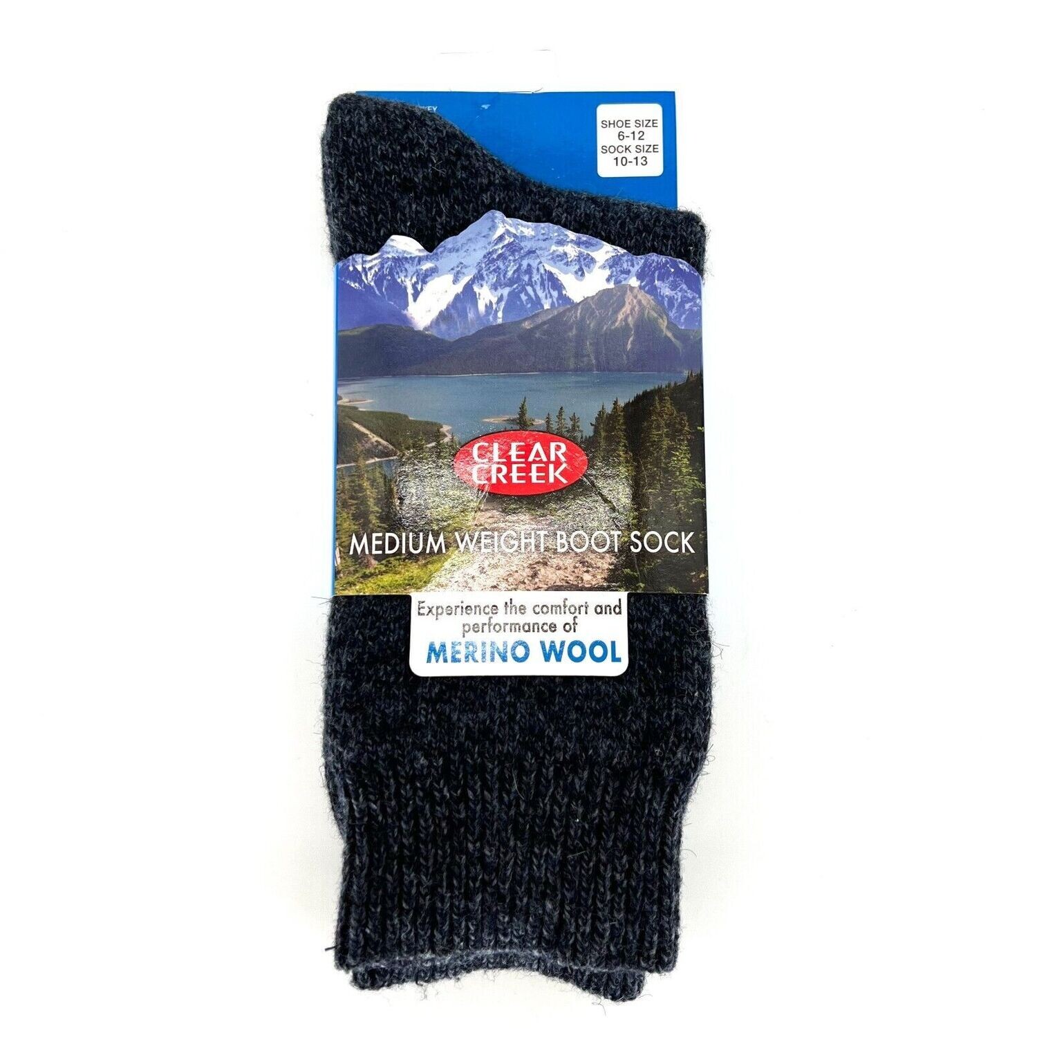 Mountain Outdoor Socks 3 Pair Pack Merino Wool Socks Made in USA Fits size 9-11