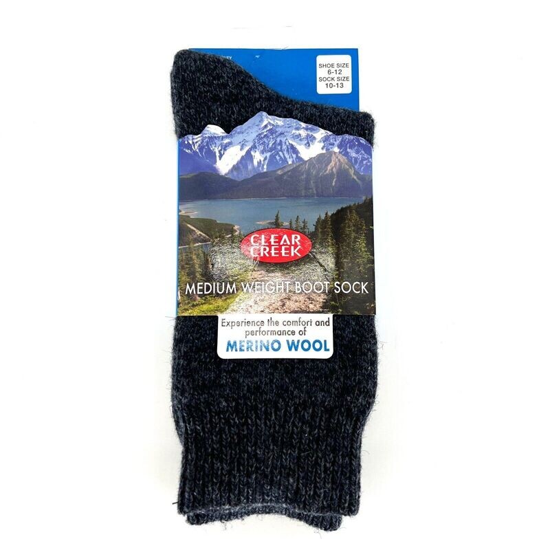 Mountain Outdoor Socks 3 Pair Pack Merino Wool Socks Made in USA Fits size 9-11