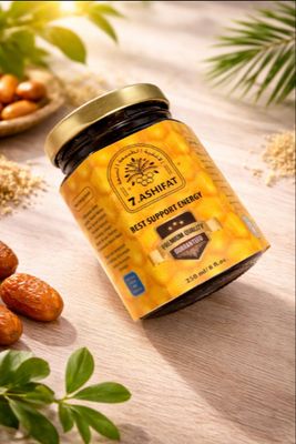 Organic 7 Shifat Honey Blend 250g – Natural Palm Tree Honey Jar