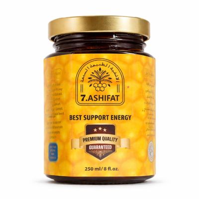 Organic 7 Shifat Honey Blend 250g – Natural Palm Tree Honey Jar
