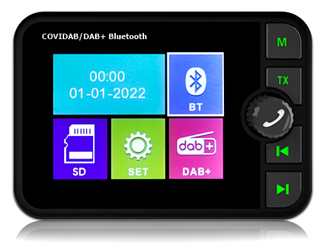 DAB+ 12V &amp; 24V Nachrüstmodul DAB mit Bluetooth-Freisprechfunktion
