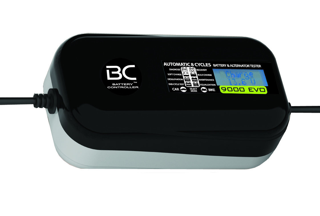 Microprozessor Batterieladegerät, Voltmeter, 1 A (Bike Mode) 10 A (Car/Start&amp;Stop Mode) Mersprachiges LCDDisplay,