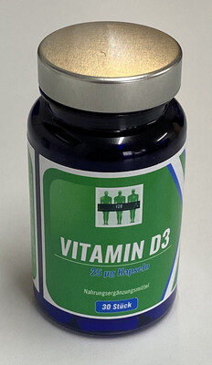 Vitamin D3 - 1000 iE - 25 ug (30 Kapseln)