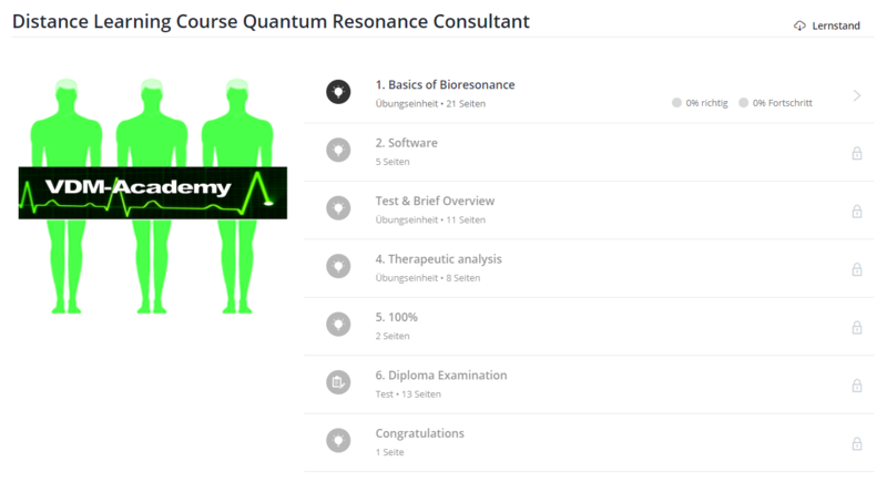 Distance Learning Course Quantum Resonance Consultant english