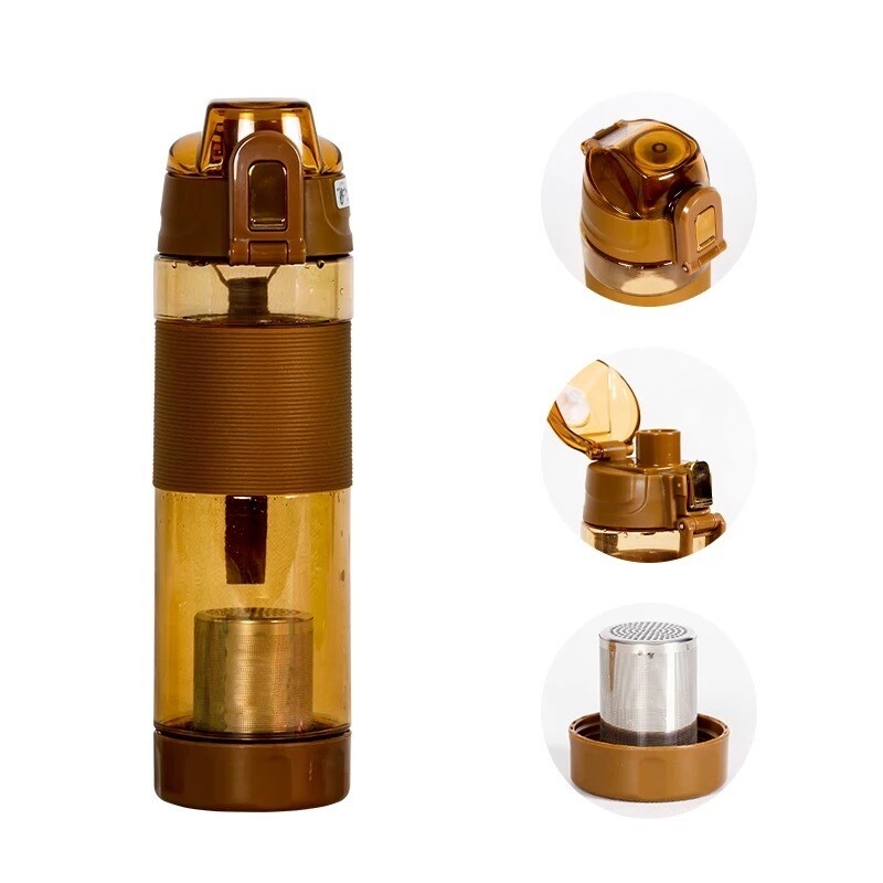 Trinkflasche Quantum Energy 650ml kaffeebraun