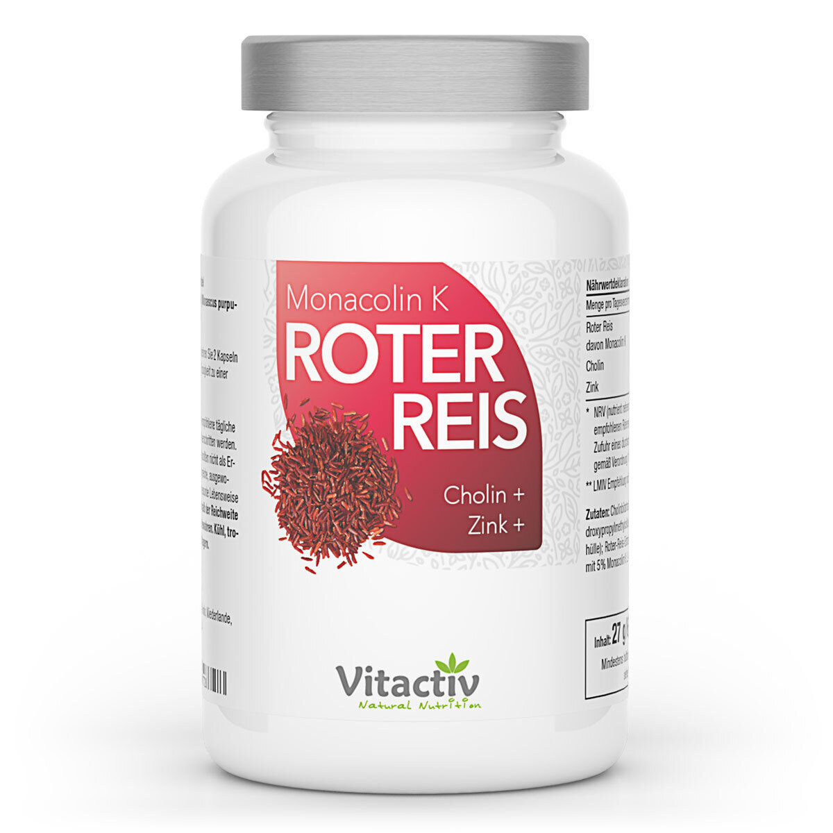 ROTER REIS (Monacolin K) + Cholin + Zink