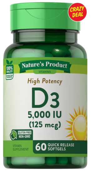 Vitamin D3, 5000 iU (125 mcg)
